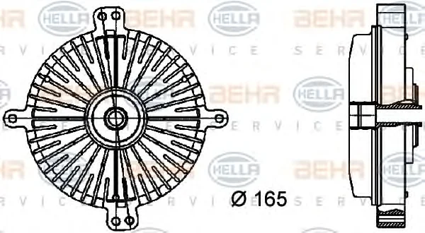 8MV 376 733-041 BEHR/HELLA/PAGID Вентилятор охлаждения радиатора (двигателя) (фото 1)