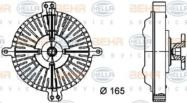 8MV 376 733-051 BEHR/HELLA/PAGID Вентилятор охлаждения радиатора (двигателя) (фото 1)