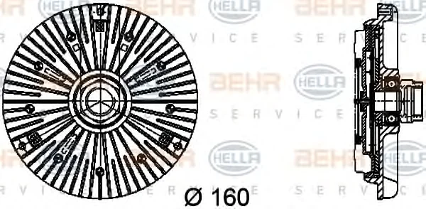 8MV 376 734-451 BEHR/HELLA/PAGID Вентилятор охлаждения радиатора (двигателя) (фото 1)