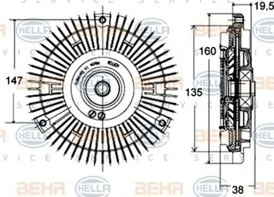 8MV 376 758-431 BEHR/HELLA/PAGID Вентилятор охлаждения радиатора (двигателя) (фото 1)