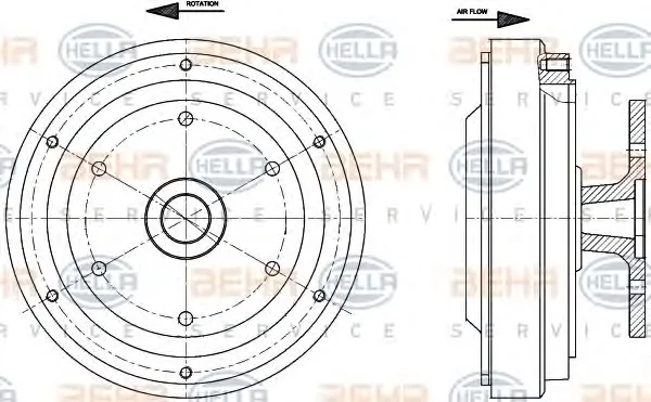 8MV 376 791-261 BEHR/HELLA/PAGID Вентилятор охлаждения радиатора (двигателя) (фото 1)