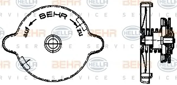 8MY 376 742-031 BEHR/HELLA/PAGID Крышка расширительного бачка системы охлаждения (фото 1)