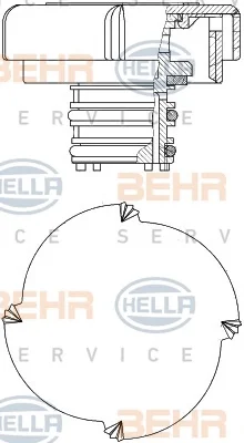 8MY 376 743-431 BEHR/HELLA/PAGID Крышка расширительного бачка системы охлаждения (фото 1)
