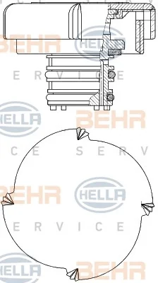 8MY 376 743-451 BEHR/HELLA/PAGID Крышка расширительного бачка системы охлаждения (фото 1)