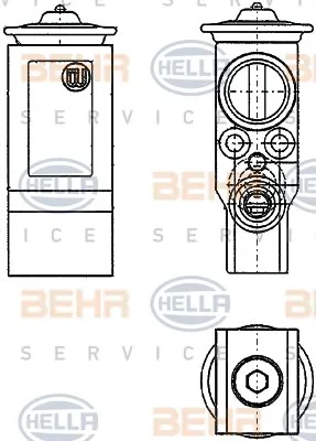 8UW 351 234-221 BEHR/HELLA/PAGID Расширительный клапан кондиционера (фото 1)