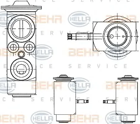 8UW 351 234-411 BEHR/HELLA/PAGID Расширительный клапан кондиционера (фото 1)