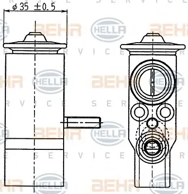 8UW 351 239-021 BEHR/HELLA/PAGID Расширительный клапан кондиционера (фото 1)