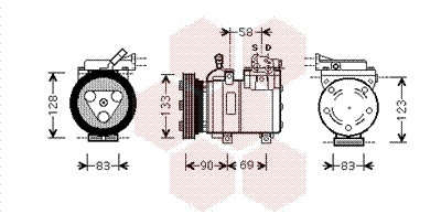 8200K250 VAN WEZEL Компрессор, кондиционер (фото 1)