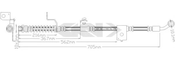 338856 GKN SPIDAN/LOEBRO Тормозной шланг (фото 1)