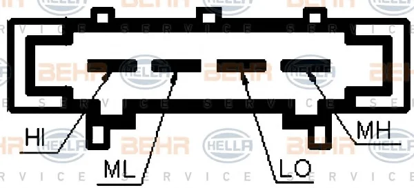 9ML 351 332-371 BEHR/HELLA/PAGID Резистор печки (отопителя) (фото 2)