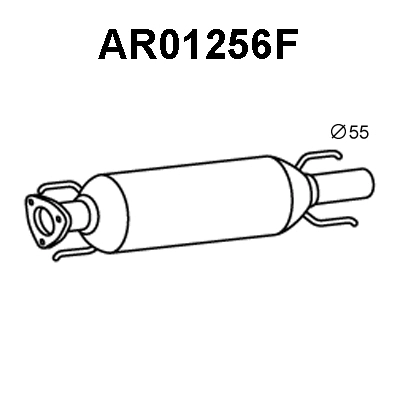 AR01256F VENEPORTE Сажевый / частичный фильтр, система выхлопа ОГ (фото 1)