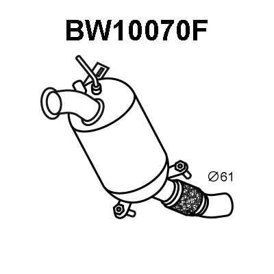 BW10070F VENEPORTE Сажевый / частичный фильтр, система выхлопа ОГ (фото 1)