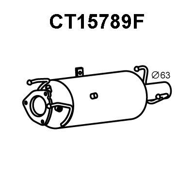 CT15789F VENEPORTE Сажевый / частичный фильтр, система выхлопа ОГ (фото 1)