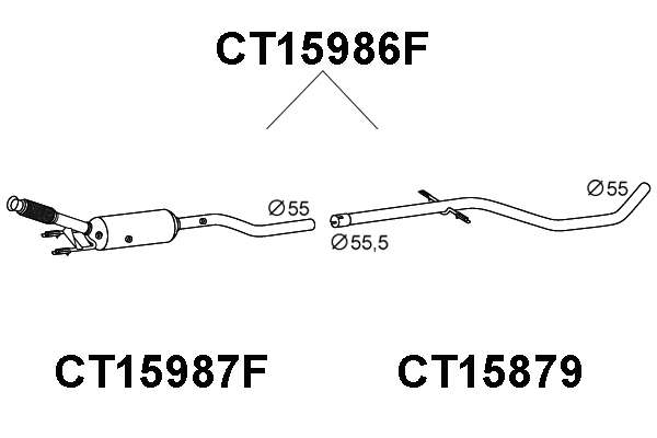 CT15986F VENEPORTE Сажевый / частичный фильтр, система выхлопа ОГ (фото 1)