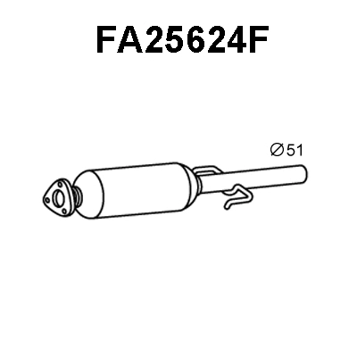 FA25624F VENEPORTE Сажевый / частичный фильтр, система выхлопа ОГ (фото 1)