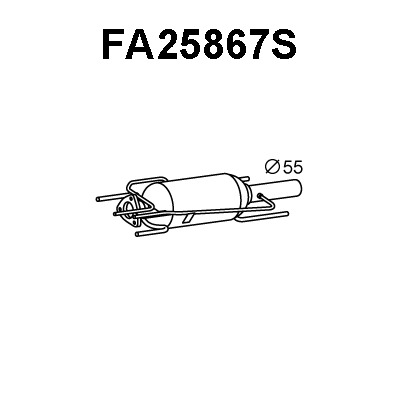 FA25867S VENEPORTE Сажевый / частичный фильтр, система выхлопа ОГ (фото 1)