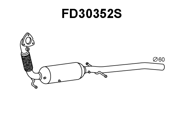 FD30352S VENEPORTE Сажевый / частичный фильтр, система выхлопа ОГ (фото 1)