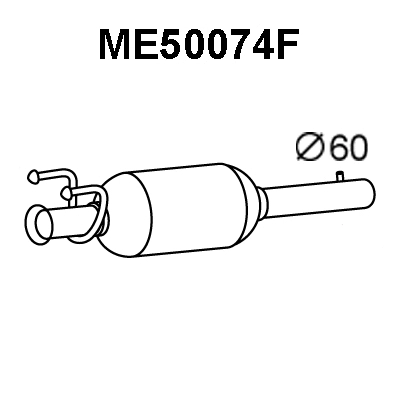 ME50074F VENEPORTE Сажевый / частичный фильтр, система выхлопа ОГ (фото 1)
