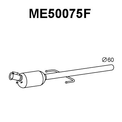 ME50075F VENEPORTE Сажевый / частичный фильтр, система выхлопа ОГ (фото 1)