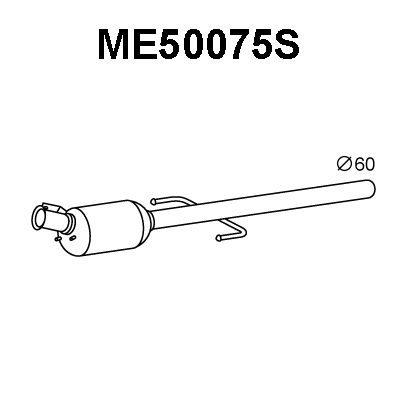 ME50075S VENEPORTE Сажевый / частичный фильтр, система выхлопа ОГ (фото 1)
