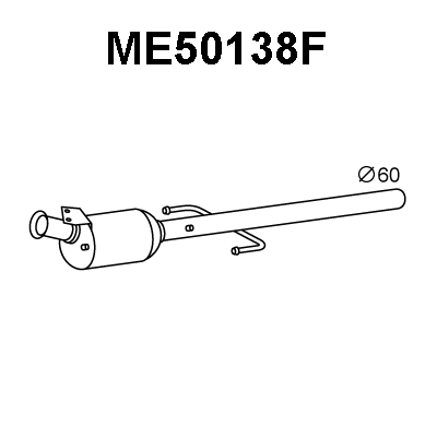 ME50138F VENEPORTE Сажевый / частичный фильтр, система выхлопа ОГ (фото 1)