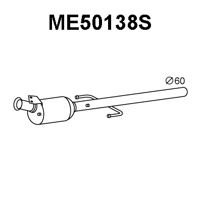 ME50138S VENEPORTE Сажевый / частичный фильтр, система выхлопа ОГ (фото 1)