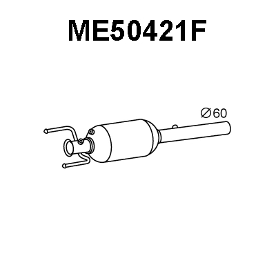 ME50421F VENEPORTE Сажевый / частичный фильтр, система выхлопа ОГ (фото 1)