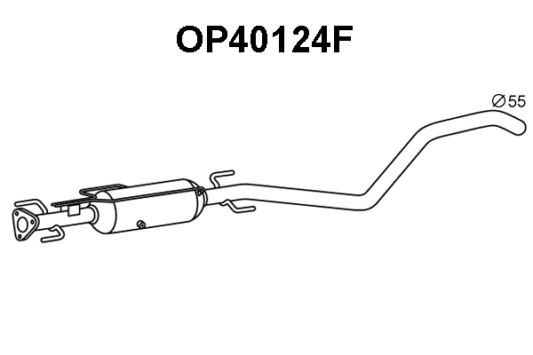 OP40124F VENEPORTE Сажевый / частичный фильтр, система выхлопа ОГ (фото 1)