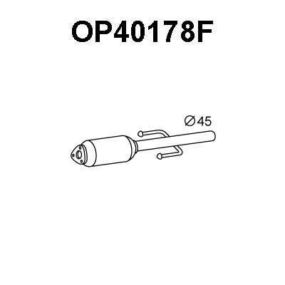 OP40178F VENEPORTE Сажевый / частичный фильтр, система выхлопа ОГ (фото 1)