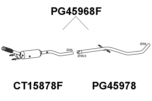 PG45968F VENEPORTE Сажевый / частичный фильтр, система выхлопа ОГ (фото 1)