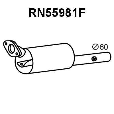 RN55981F VENEPORTE Сажевый / частичный фильтр, система выхлопа ОГ (фото 1)