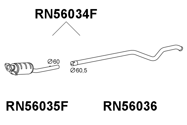 RN56034F VENEPORTE Сажевый / частичный фильтр, система выхлопа ОГ (фото 1)