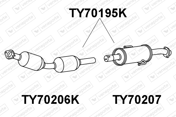 TY70195K VENEPORTE Катализатор (фото 1)