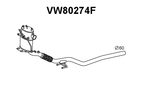 VW80274F VENEPORTE Сажевый / частичный фильтр, система выхлопа ОГ (фото 1)