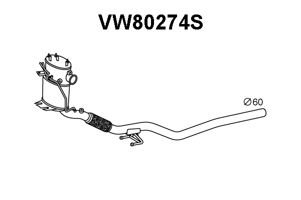VW80274S VENEPORTE Сажевый / частичный фильтр, система выхлопа ОГ (фото 1)