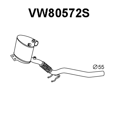 VW80572S VENEPORTE Сажевый / частичный фильтр, система выхлопа ОГ (фото 1)