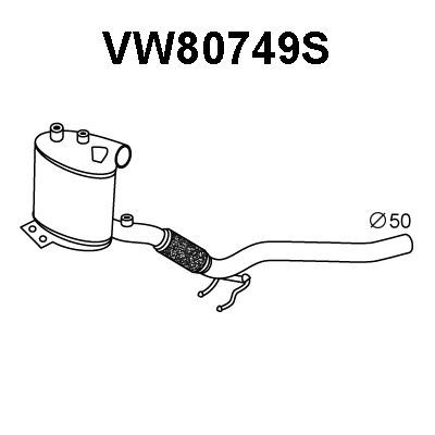 VW80749S VENEPORTE Сажевый / частичный фильтр, система выхлопа ОГ (фото 1)