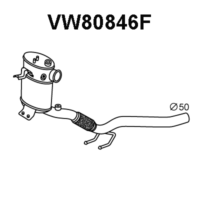 VW80846F VENEPORTE Сажевый / частичный фильтр, система выхлопа ОГ (фото 1)