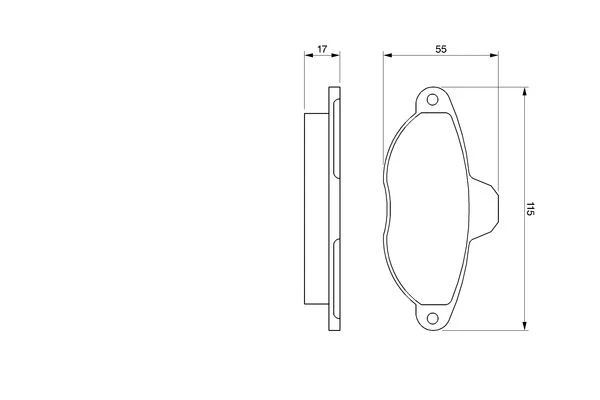 0 986 460 968 BOSCH Комплект тормозных колодок, дисковый тормоз (фото 8)