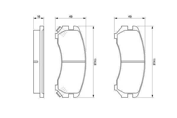 0 986 493 450 BOSCH Комплект тормозных колодок, дисковый тормоз (фото 8)