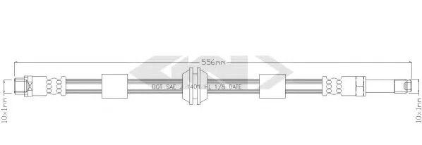339099 GKN SPIDAN/LOEBRO Тормозной шланг (фото 1)