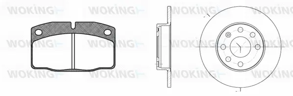 80013.00 WOKING Комплект тормозов, дисковый тормозной механизм (фото 1)