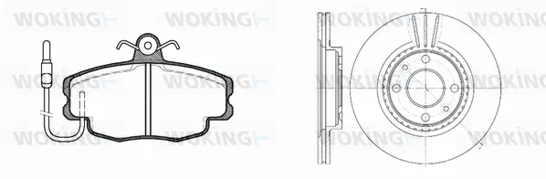 80413.02 WOKING Комплект тормозов, дисковый тормозной механизм (фото 1)