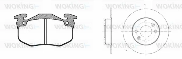 80443.01 WOKING Комплект тормозов, дисковый тормозной механизм (фото 1)