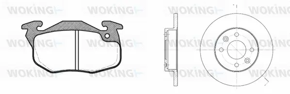 80923.01 WOKING Комплект тормозов, дисковый тормозной механизм (фото 1)
