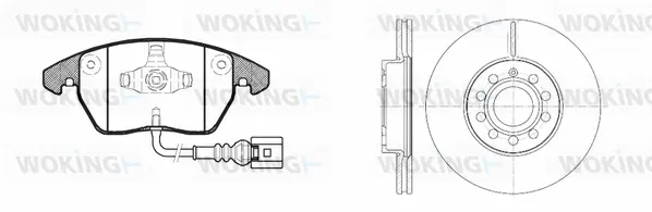 811303.00 WOKING Комплект тормозов, дисковый тормозной механизм (фото 1)