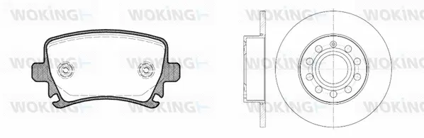 811313.01 WOKING Комплект тормозов, дисковый тормозной механизм (фото 1)