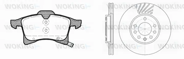 811363.00 WOKING Комплект тормозов, дисковый тормозной механизм (фото 1)