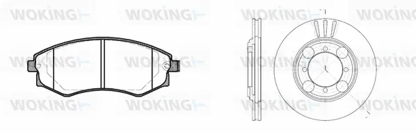 82183.00 WOKING Комплект тормозов, дисковый тормозной механизм (фото 1)