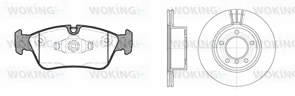 82843.03 WOKING Комплект тормозов, дисковый тормозной механизм (фото 1)